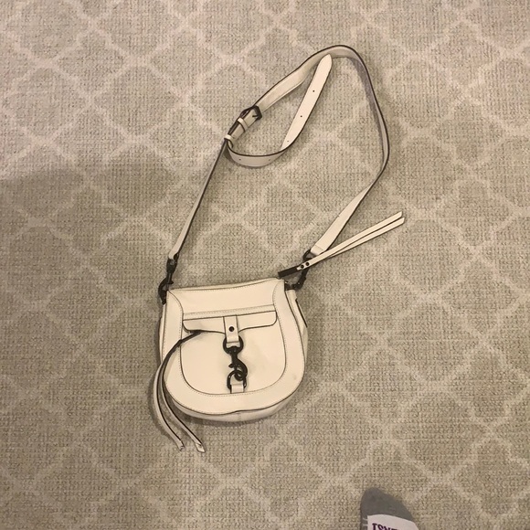 Rebecca minkoff white/beige crossbody bag with black detailing - Picture 1 of 2